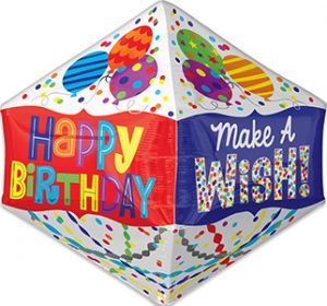 Happy Birthday Make A Wish Anglez balloon by Anagram.