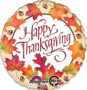 Thanksgiving Leaves standard balloon by Anagram.