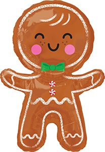 Gingerbread Man helium shape balloon by Anagram.
