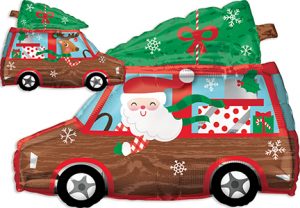 Holiday Wagon junior shape balloon by Anagram.