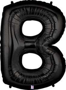 MEGAloons Letter B Black 40 inch balloon.