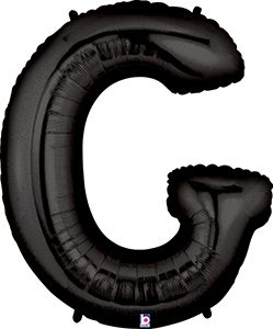MEGAloons Letter G Black 40 inch balloon.