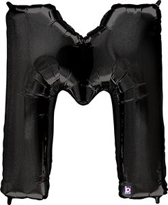 MEGAloons Letter M Black 40 inch balloon.