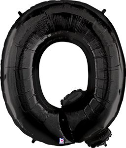 MEGAloons Letter Q Black 40 inch balloon.