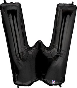 MEGAloons Letter W Black 40 inch balloon.