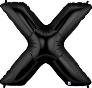 MEGAloons Letter X Black 40 inch balloon.