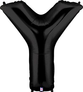 MEGAloons Letter Y Black 40 inch balloon.