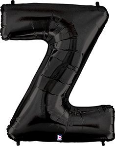 MEGAloons Letter Z Black 40 inch balloon.