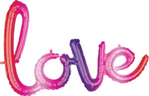 Consumer Inflate Phrase Script Ombre Love balloon.