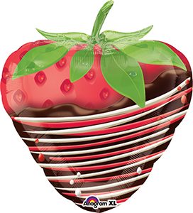 Chocolate Dipped Strawberry Junior Shape balloon by Anagram.