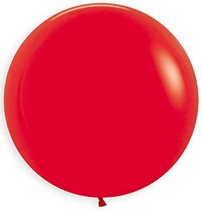24 inch Round Fashion Red Betallatex Latex balloon.