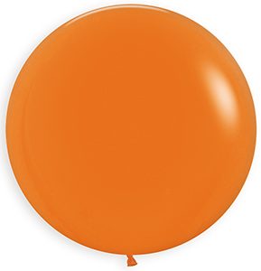 24 inch Round Fashion Orange Betallatex balloon.