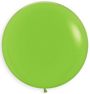 24 inch Round Deluxe Key Lime Green Betallatex balloon.