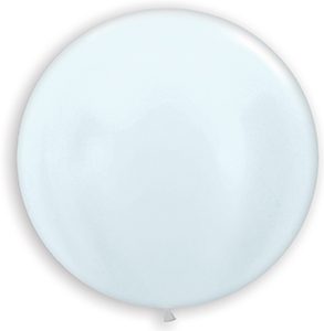 24 inch Round Pearl White Betallatex balloon.