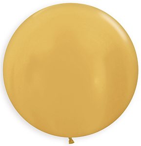 24 inch Round Metallic Gold Betallatex balloon.