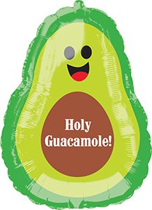 Avocado helium shape balloon by Anagram.