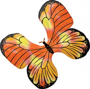 Iridescent Monarch Butterfly Holographic helium shape balloon by Anagram.