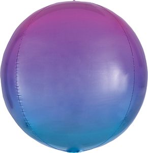 Ombre Red Blue Orbz balloon by Anagram.
