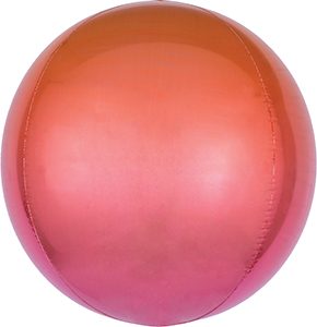 Ombre Red Orange Orbz balloon by Anagram.