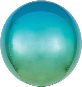 Ombre Green Blue Orbz balloon by Anagram.