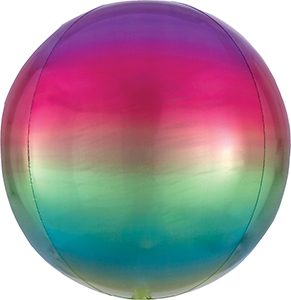 Ombre Rainbow Orbz balloon by Anagram.