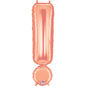 MEGALoons Exclamation Mark ! Rose Gold balloon by Anagram.
