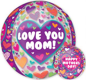 Happy Mother's Day Playful Hearts Orbz balloon by Anagram.