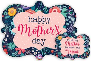 Happy Mother's Day Navy Frame helium shape by Betallic.