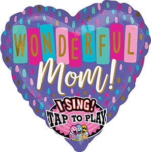 Wonderful Mom Gold Singing Balloon by Anagram.