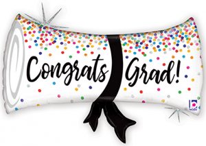 Grad Confetti Diploma Holographic helium shape by Betallic.