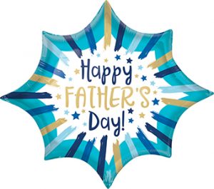 Father's Day Painted Stripes helium shape by Anagram.