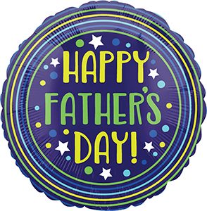 Happy Father's Day Circles and Stars Standard balloon by Anagram.