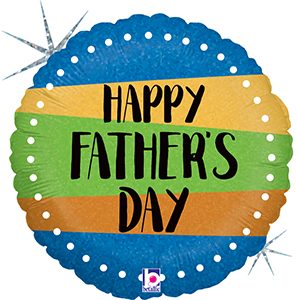 Father's Day Color Bands Standard Holographic balloon by Betallic.