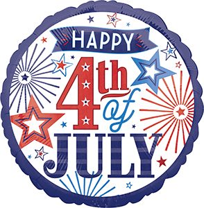 Happy Fourth Standard balloon by Anagram.