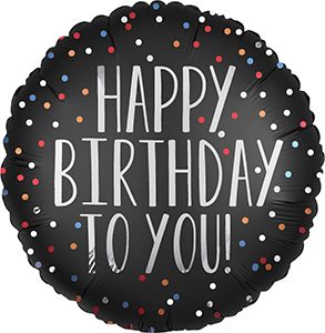 HHappy Birthday to You Satin Dots Standard balloon by Anagram.