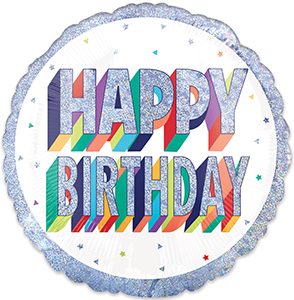 Here's to Your Birthday Standard Holographic balloon by Anagram