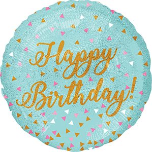 Woo Hoo Birthday Standard Holographic balloon by Anagram.