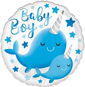 Narwhal Baby Boy Standard balloon by Anagram.