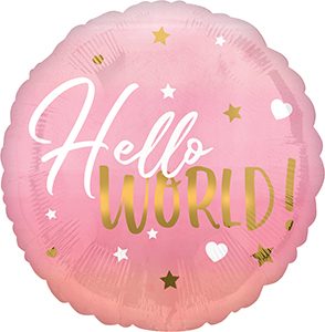 Pink Baby Girl Standard balloon by Anagram.