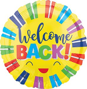 Welcome Back Stripes Standard balloon by Anagram.