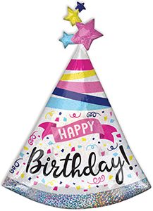 Happy Birthday Sparkle Banner Holographic balloon by Anagram.