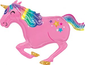 Pink Unicorn helium shape balloon by Anagram.
