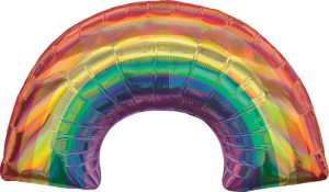Iridescent Rainbow helium shape by Anagram.