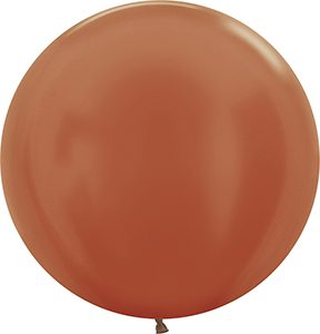 24 inch Round Metallic Copper Betallatex balloon.