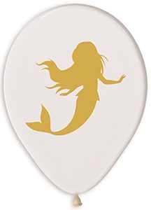 11 inch Mermaid Silhouette Betallatex balloon.