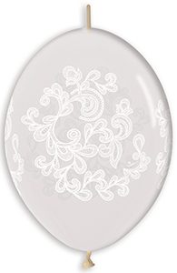 12 inch LINK-O-LOON Lace Betallatex balloon.