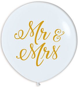 36 inch Mr. and Mrs. Betallatex balloon.