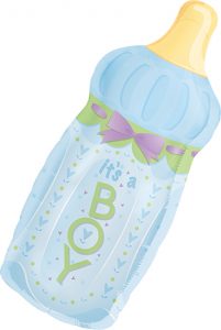 It's A Boy Bottle helium shape balloon by Anagram.