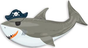 Ahoy Birthday Shark helium shape by Anagram.