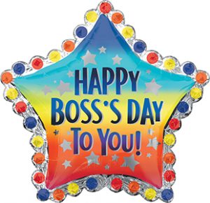 Happy Boss's Day helium shape balloon by Anagram.